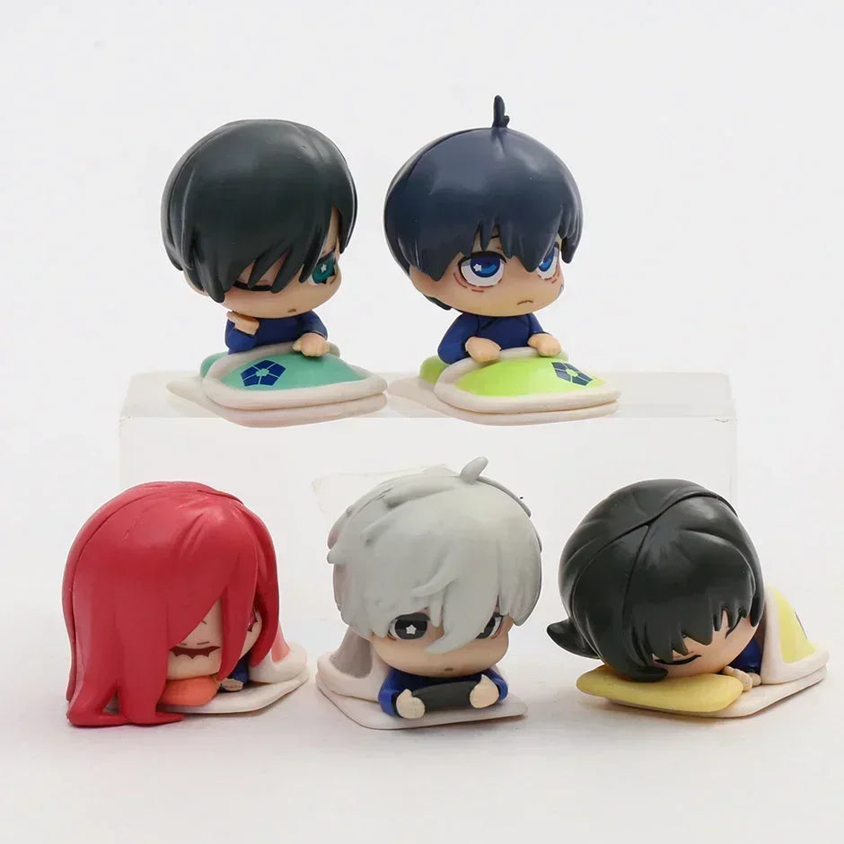 Set “Dormidos del Proyecto Élite” – Figuras Chibi estilo anime 6 cm en PVC | Edición Sueño Competitivo