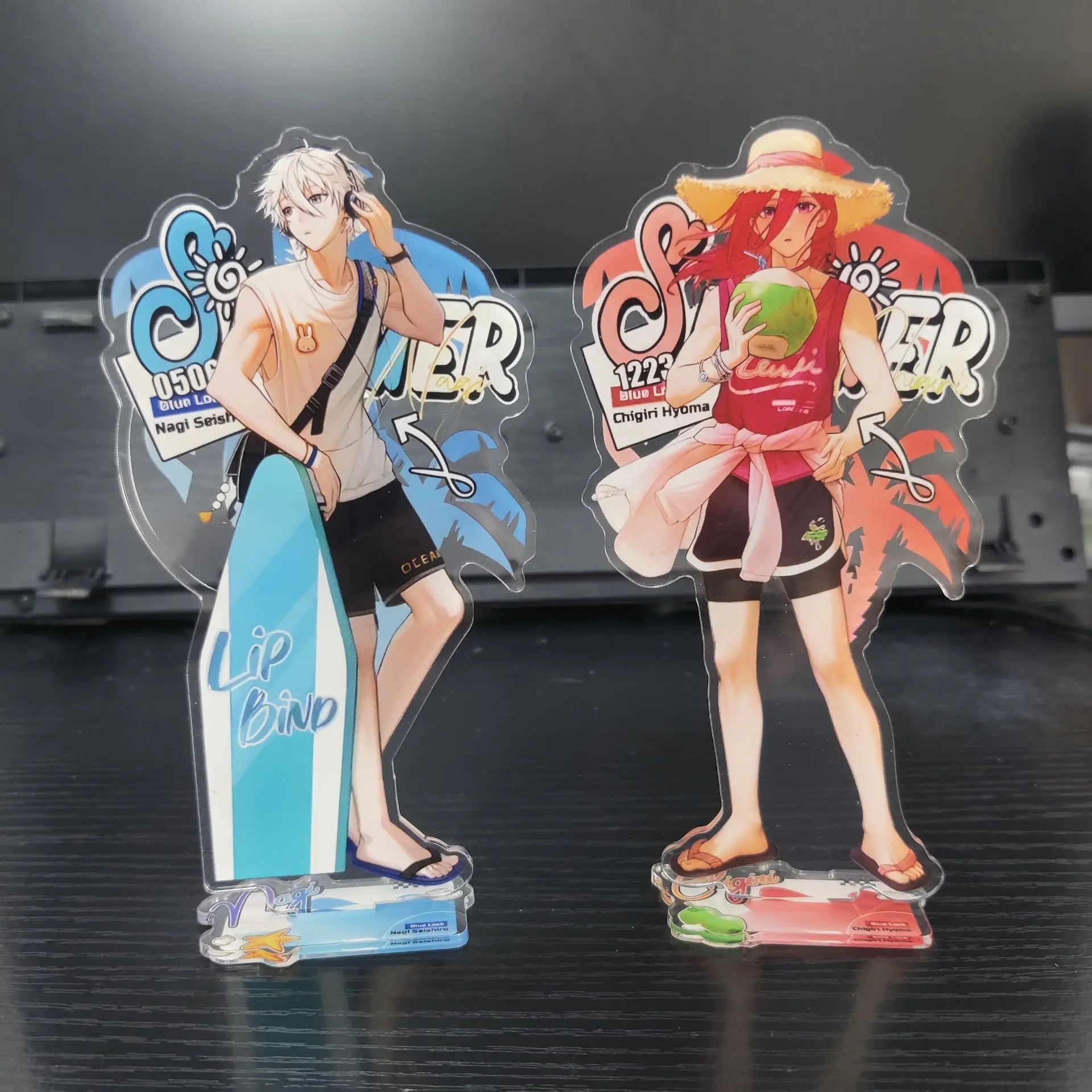 Chigiri, Bachira y Nagi - Figuras Acrílicas Blue Lock Versión Especial Verano para Escritorio y Colección | AnimeWorld 