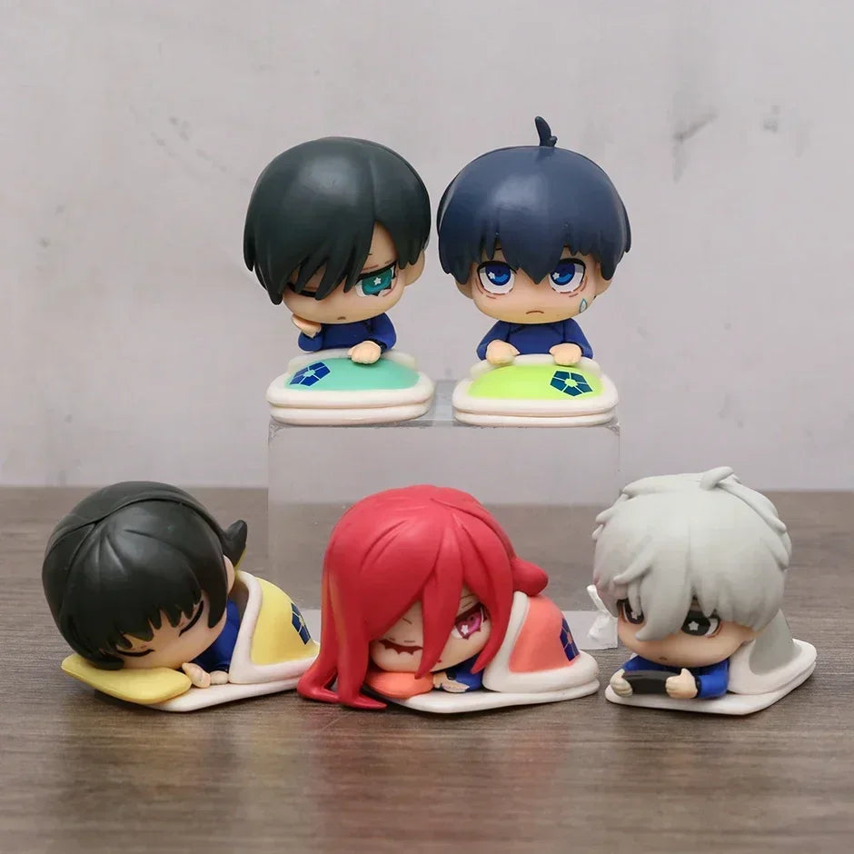Set “Dormidos del Proyecto Élite” – Figuras Chibi estilo anime 6 cm en PVC | Edición Sueño Competitivo