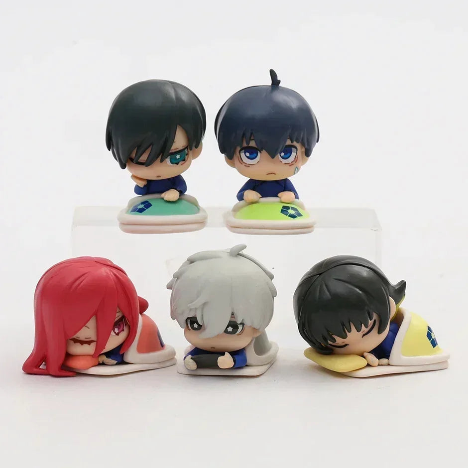 Set “Dormidos del Proyecto Élite” – Figuras Chibi estilo anime 6 cm en PVC | Edición Sueño Competitivo