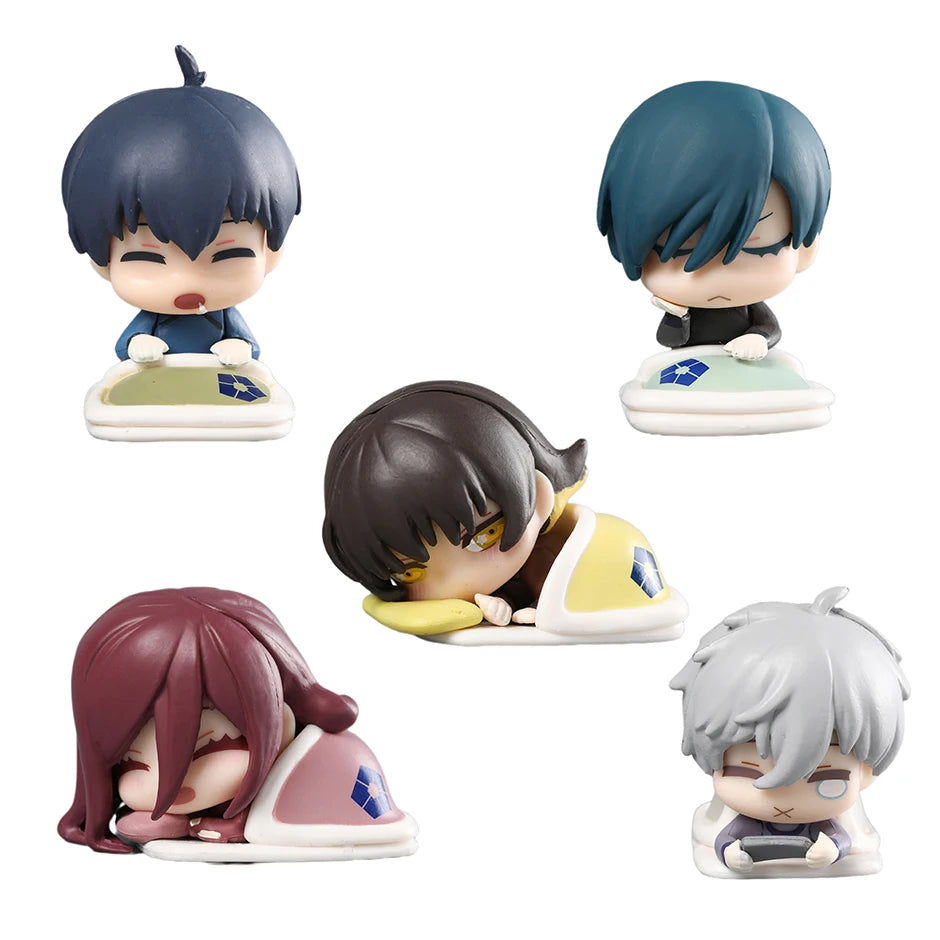 Set “Dormidos del Proyecto Élite” – Figuras Chibi estilo anime 6 cm en PVC | Edición Sueño Competitivo