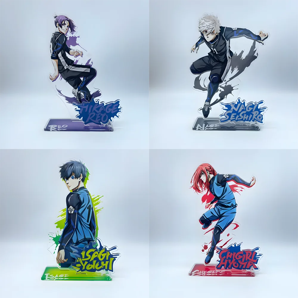 Isagi, Chigiri, Bachira, Nagi y Karasu - Figura Acrílica Blue Lock 15 cm para Escritorio y Colección | AnimeWorld 